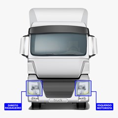 Farol Principal Caminhão Volkswagen Worker Titan Após 2000 Lado Direito Preto -  (F-180)