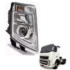 Farol Principal Caminhão Volvo FH 2010 até 2015 LED Lado Direito- 21035637