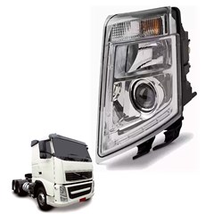 Farol Principal Caminhão Volvo FH 2010 até 2015 LED  Lado Esquerdo- 21035638