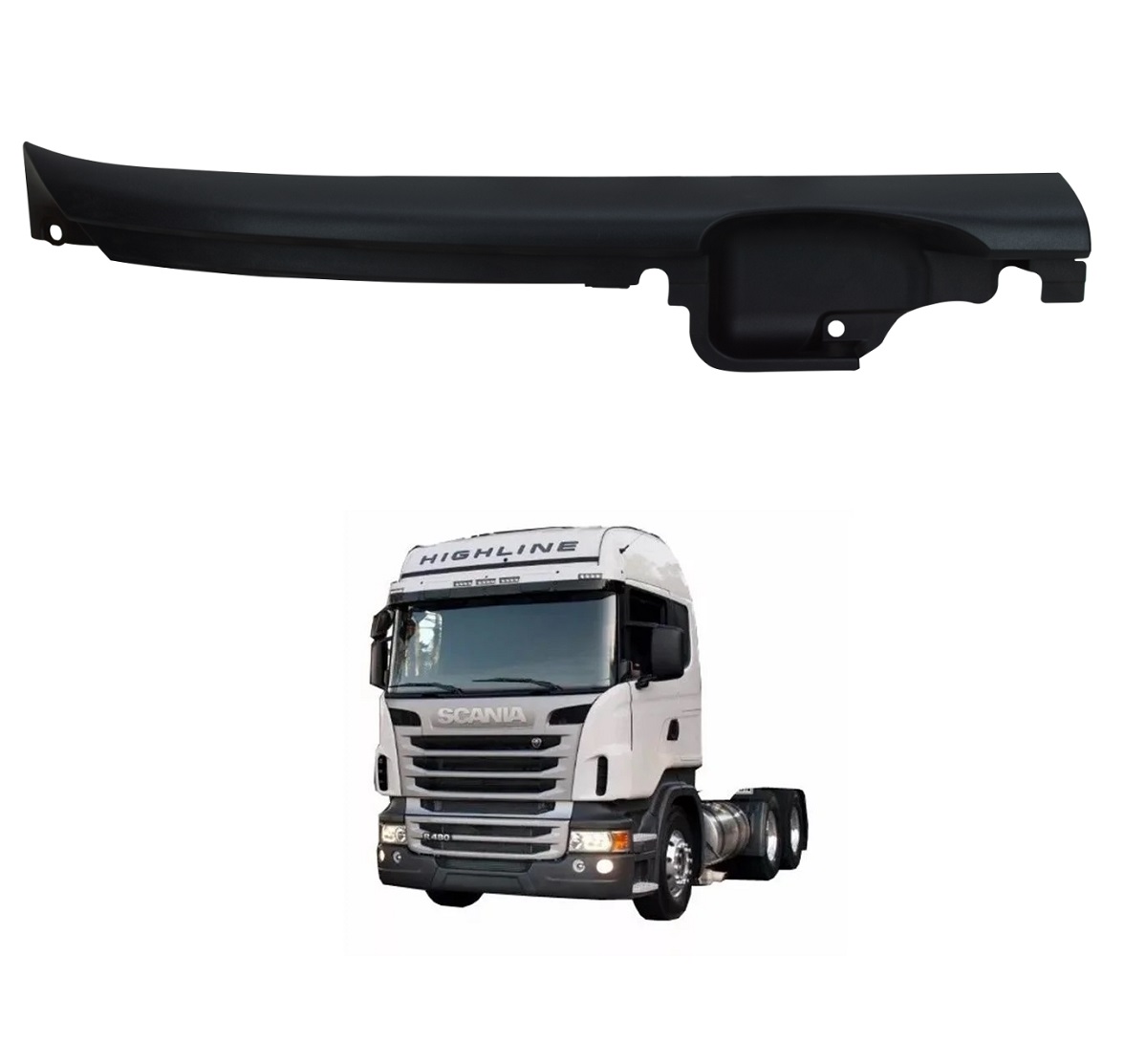 Acabamento Limpador Caminhão Scania Série 5 Inferior Lado Direito - 1451271