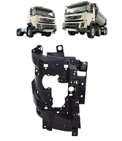 Carcaça Farol Caminhão Volvo FMX de 2011 até 2016 Lado Esquerdo - 82423778