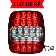 Lanterna Traseira Marmitão, Caminhão Volkswagen, Ford, Jeep (Universal) - LED 12/24 V - Lado Direito ou Lado Esquerdo