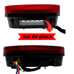 Lanterna Traseira Marmitão, Caminhão Volkswagen, Ford, Jeep (Universal) - LED 12/24 V - Lado Direito ou Lado Esquerdo
