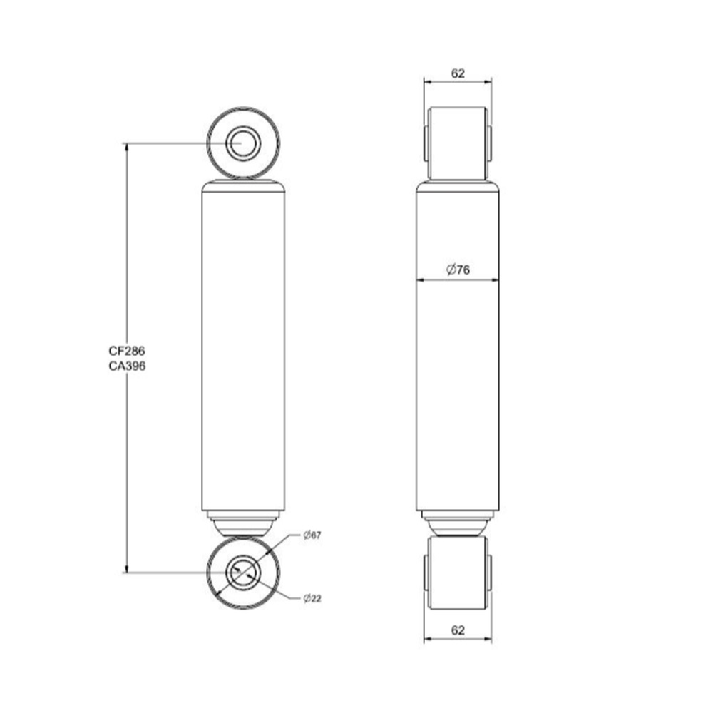 Amortecedor Traseiro Pneumatico Suspensão Suspensys, Facchini - 100000201360, 218004872, 308190105, 45223, AM001, Y218004872
