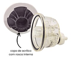 Copo Acrílico Filtro Combustível Caminhões Ford, Volkswagen, Mercedes-Benz Até 2010