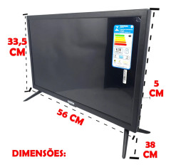 Smart TV para Caminhão 24” 12v 24v WiFi Android 12 Ônibus Motorhome - Climatizar