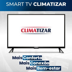 Smart TV para Caminhão 24” 12v 24v WiFi Android 12 Ônibus Motorhome - Climatizar