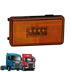 Lanterna Lateral Carenagem Caminhão Scania Série 5, 6 e 7 NTG - 2052119, 2080828