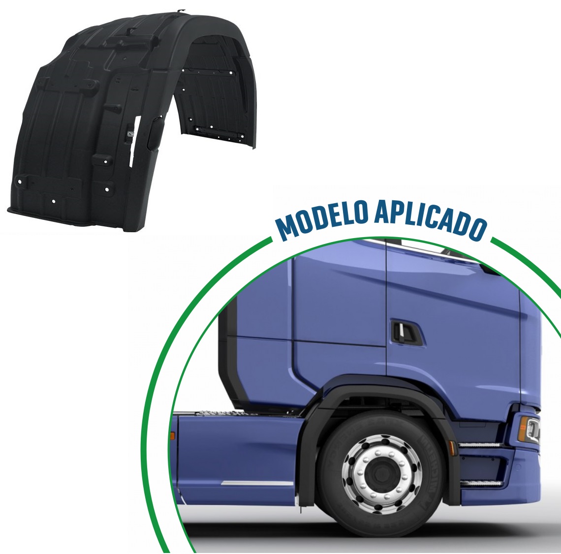 Paralama Cabine Caminhão Scania Série 7 (Completo) Lado Esquerdo - 2818325