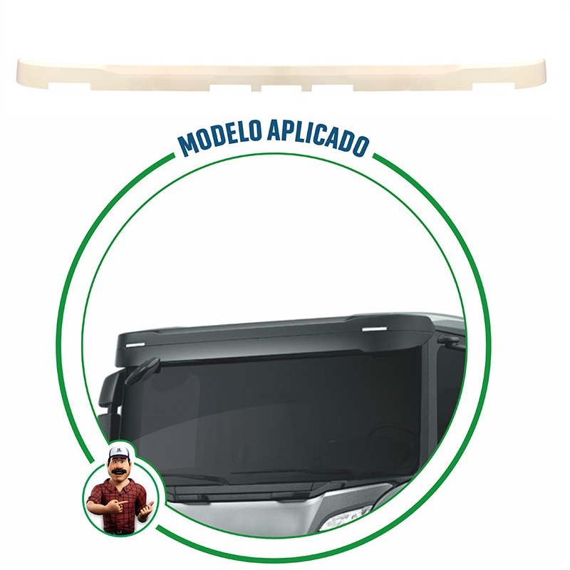 Tapa Sol Caminhão Scania Série 7 (Moldura Superior) 5 Marias - 2341422, 2341424