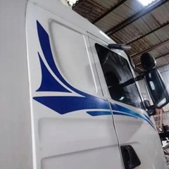 Faixa Adesivo Para Scania 2008 Adesivo Lateral Decorativo Azul