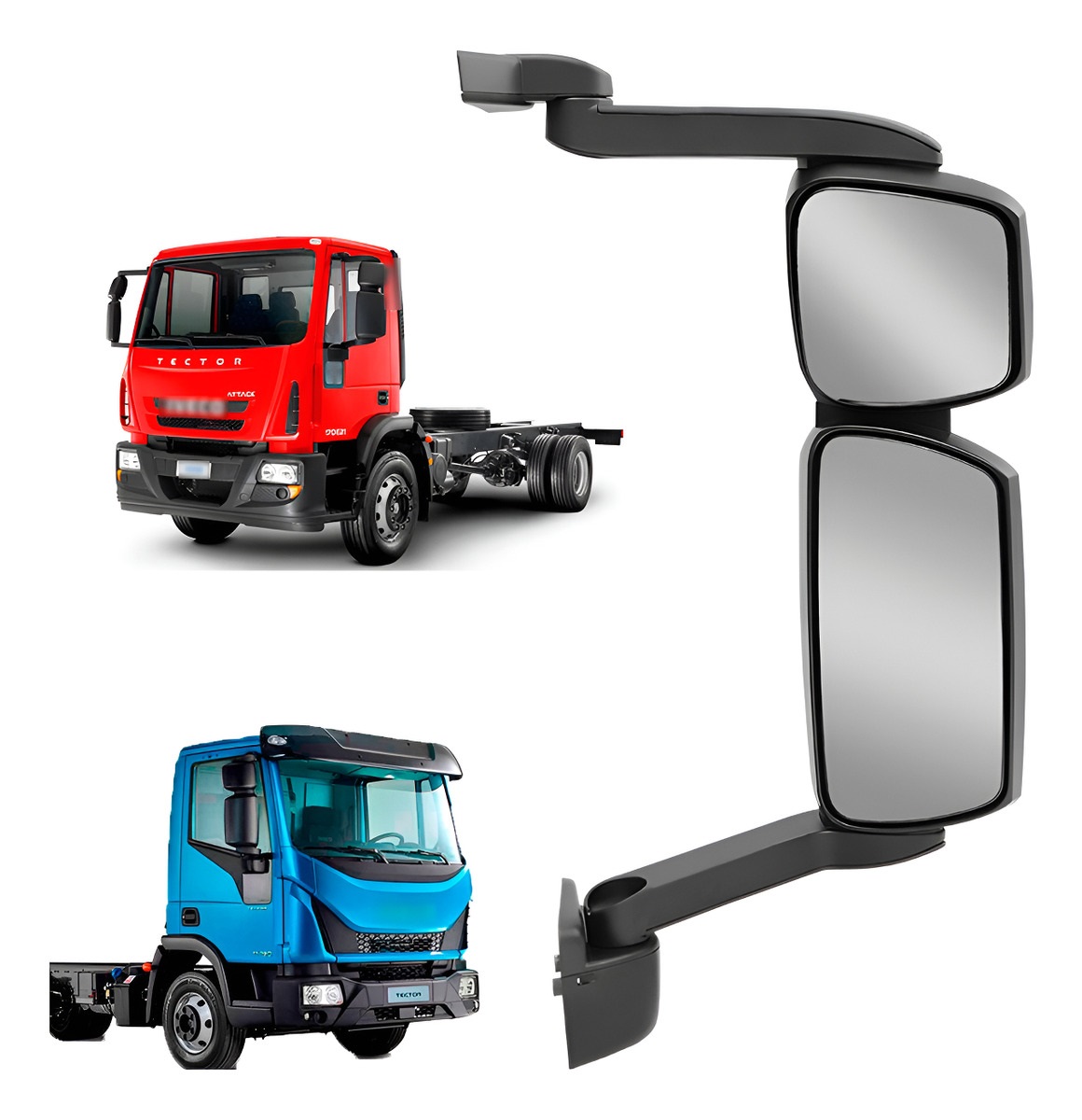 Retrovisor Caminhão Iveco Stralis Após 2008 Manual Longo Lado Esquerdo - 5801580250