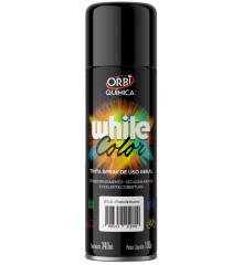 Tinta Spray White Color 340 ML Preto - Brilhante