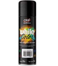 Tinta Spray White Color 340 ML Preto - Fosco