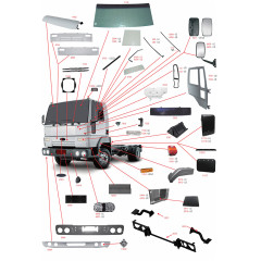 Espelho Retrovisor Caminhão Ford Cargo 2008 a 2011 Unico com Desembaçador Convexo Lado Direito ou Lado Esquerdo