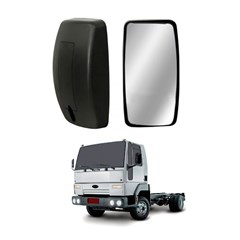 Espelho Retrovisor Caminhão Ford Cargo 2008 a 2011 Unico com Desembaçador Convexo Lado Direito ou Lado Esquerdo
