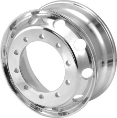 Roda Alumínio Roadline 22,5” x 8,25” Borda Larga Polimento Interno 10 Furos para Caminhões, Ônibus e Reboques