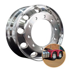 Roda de alumínio para caminhão modelo GT2, com design clássico