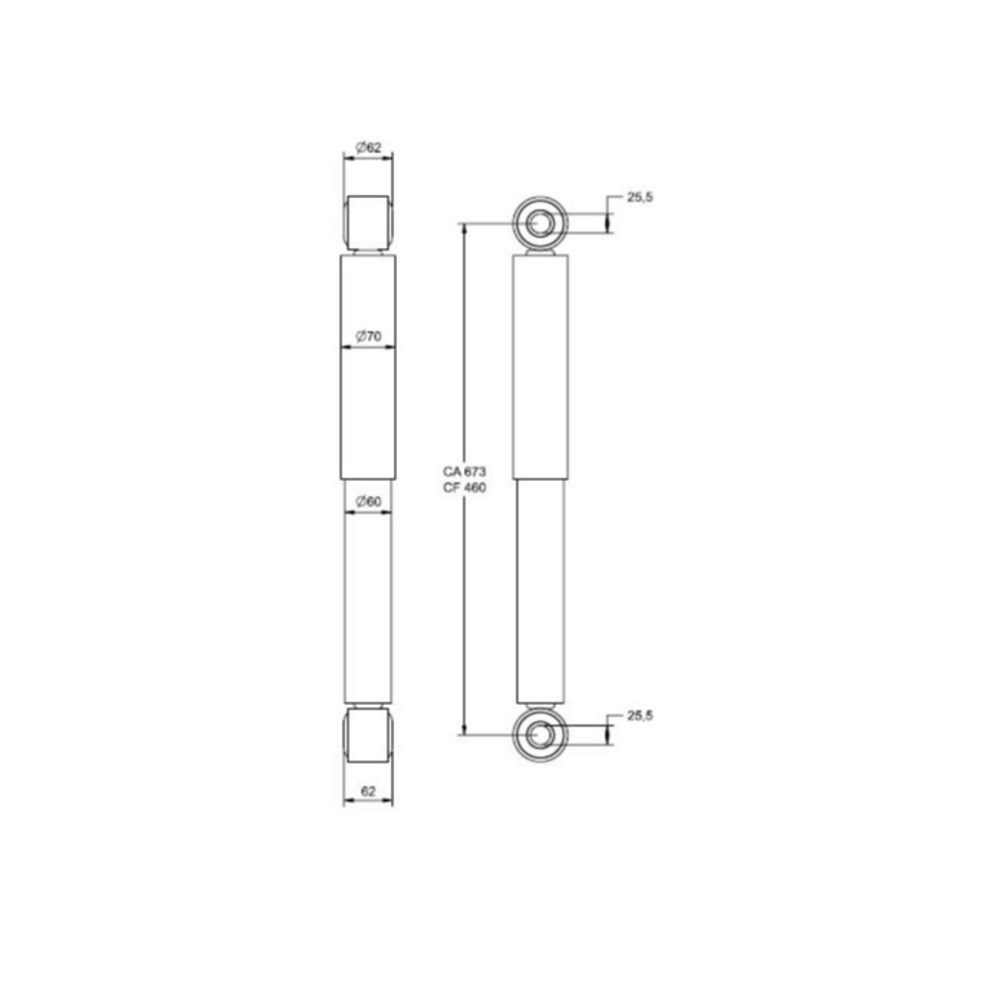 Amortecedor Suspensão Dianteiro Volkswagen 17-260 - Universal - 100000598791 Amortecedor Suspensão Dianteiro Volkswagen 17-260 - Universal - 100000598791