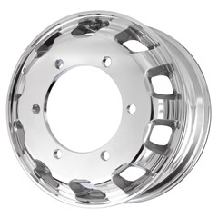 Roda de Alumínio para Caminhão Mercedes-Benz Accelo 1016/1017 / VW Delivery 11.180/13.180 Furo Quadrado 17,5 x 6,75 (Pneu 235) – 6 Furos Alto Brilho