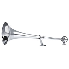 Buzina a Ar 1 Corneta Cromada Sem Válvula 1 Metro - Cromada