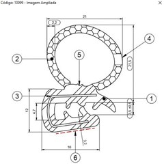 Borracha Externa Porta Iveco Tector, S-way 5801384909, 5802273965
