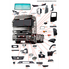 Farol Caminhão Mercedes-Benz Actros 2009 a 2017 Lado Direito - A9438201561