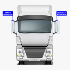 Defletor Cabine Lateral Externo Caminhão Scania Série 4 ”R, G” Lado Direito - 1370330