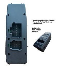 Botao Vidro Eletrico Caminhão MAN TGX Completo Esquerdo - 81258067093/ 81258067108