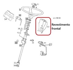 Acabamento Colu Direção MB 1618, 1620 Inferior - A6954627143