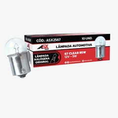 Lampada 67 - 12V, 05 Watts (caixa com 10) - ASX2567