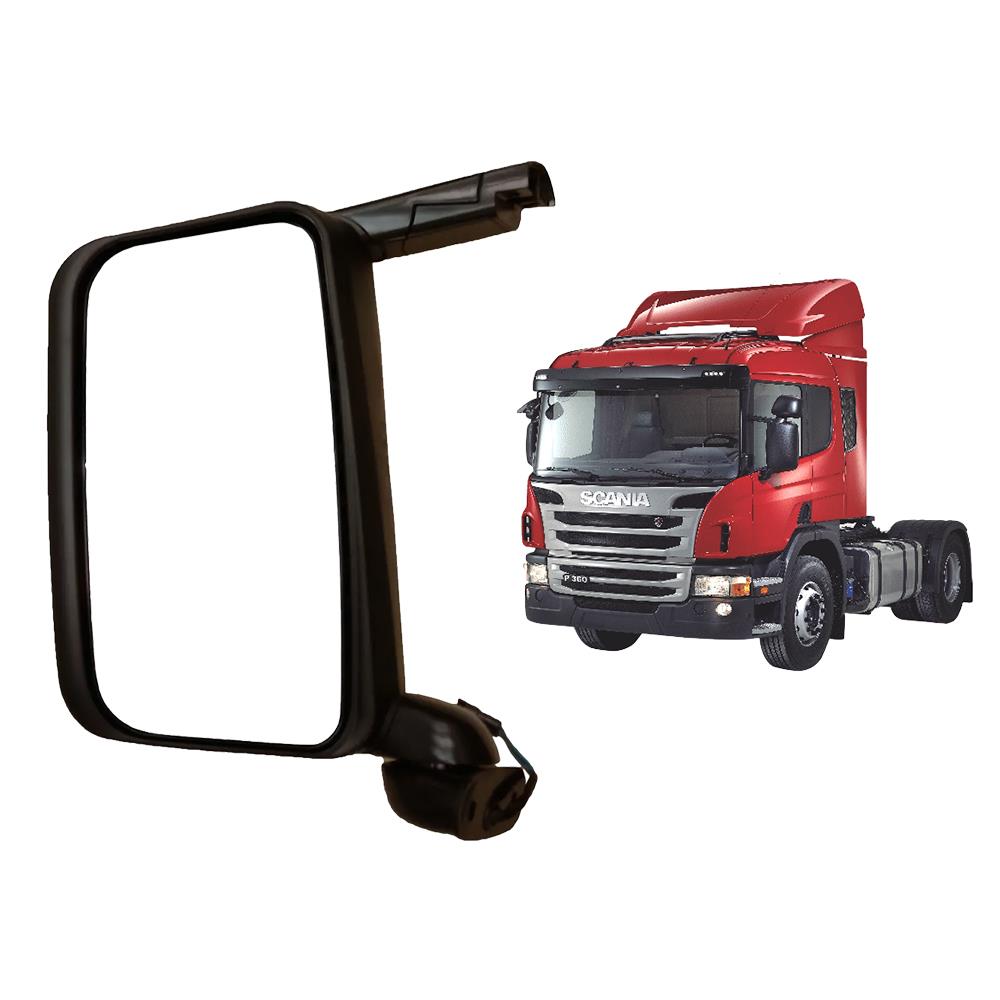 Retrovisor Caminhão Scania 124 Série 4 Com Desembaçador  Lado Esquerdo