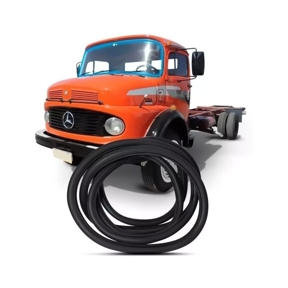 Borracha (Guarnição) Para-brisa Caminhão Mercedes-Benz 1113 a 2628 1975 a 1990 (Cabine tipo AGL) - Cabine Alta