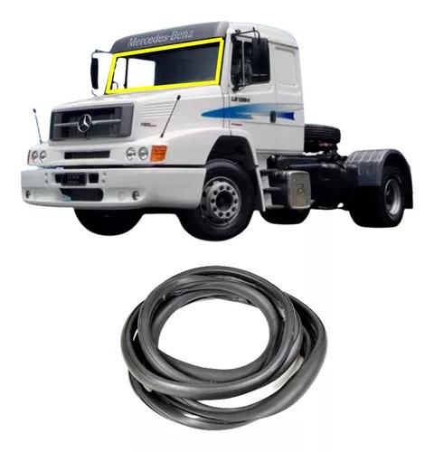 Borracha (Guarnição) Para-brisa Caminhão Mercedes-Benz 1634, 1938 a 2638 1998 a 2011 (Cabines tipo HPN)