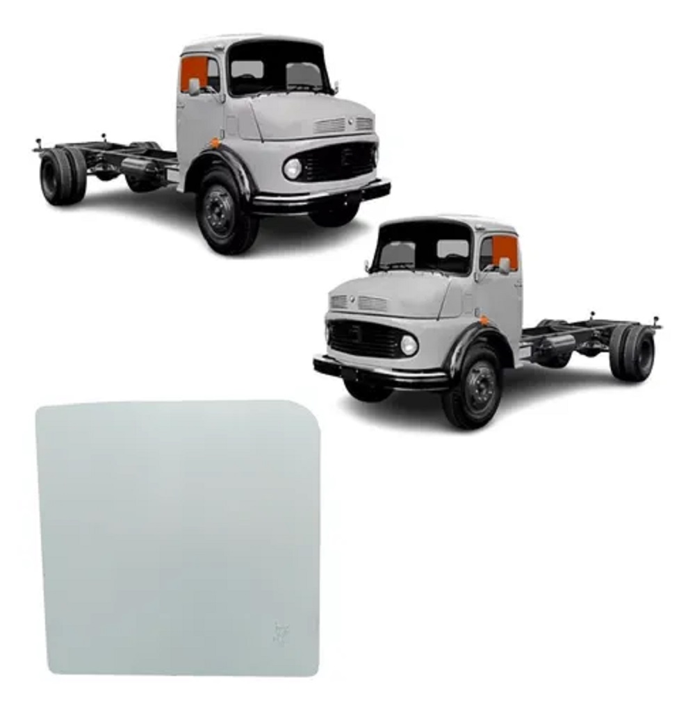 Vidro Porta Caminhão Mercedes-Benz 1113, 2213, 1969 a 1988 - Antigo