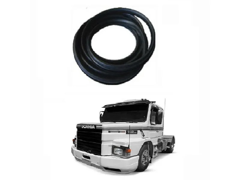 Borracha (guarnição) para-brisa caminhão Scania 93, 112, 113, 142 e 143 1982 a 1998 séries 2 e 3