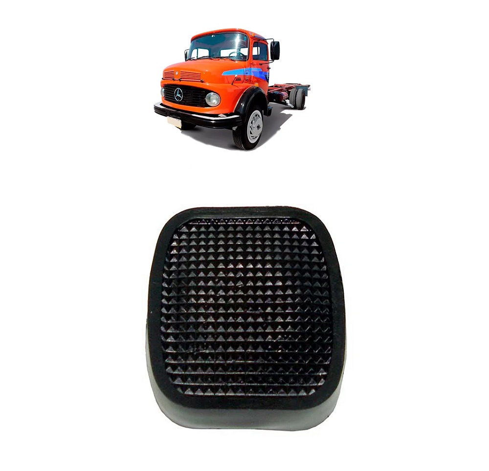 Borracha Pedal Freio Embreagem Caminhão Mercedes-Benz 1113, 2213 Após 1969