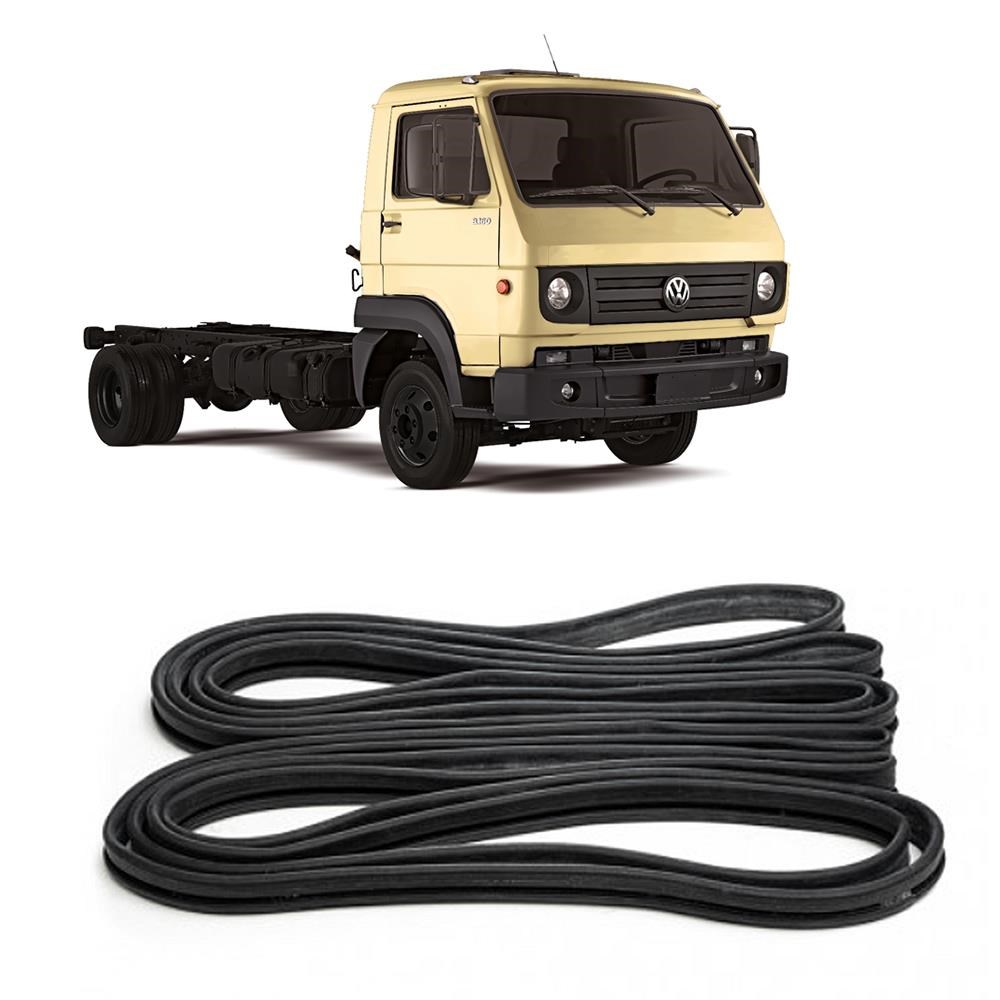 Par Borracha Porta Caminhão Volkswagen Após 1981 Colar - Jahu Par Borracha Porta Caminhão Volkswagen Após 1981 Colar - Jahu