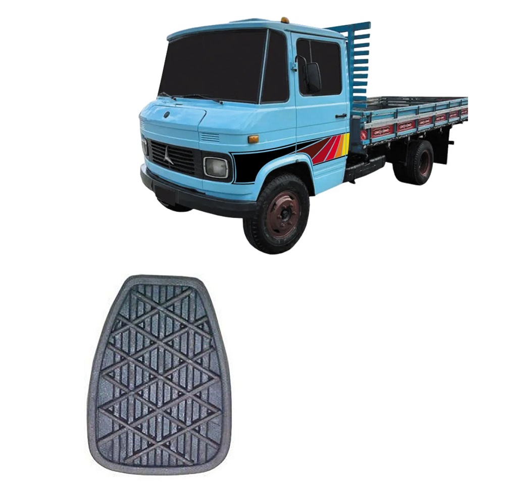 Borracha Pedal Freio Embreagem Caminhão Mercedes-Benz 608, 1972 a 1986 Antigo