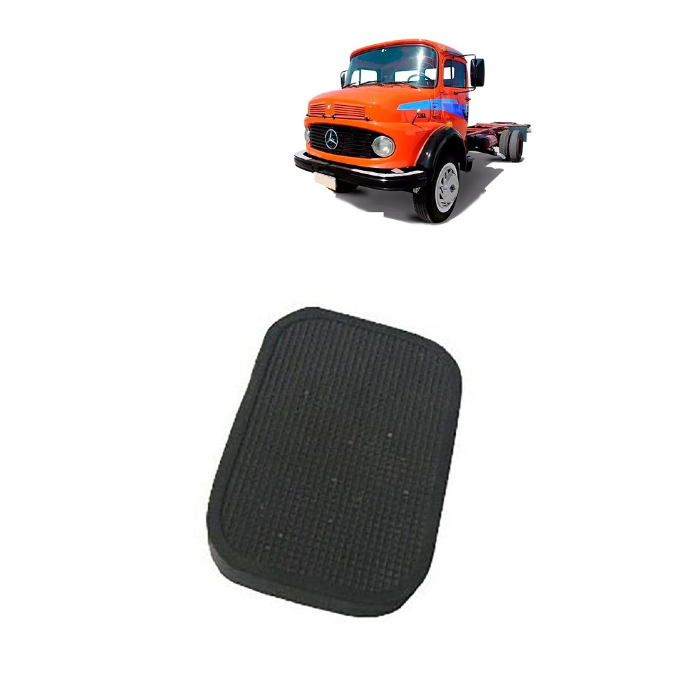 Borracha Pedal Freio Embreagem Mercedes-Benz 1113, 2213, 1982 a 1988 Moderno