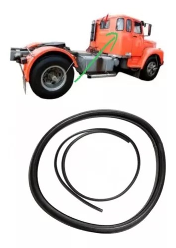 Borracha vidro canto traseiro caminhão Scania L101, L110, LS110, LT110, L111, L111S, LT111 e L141 1968 a 1981 séries 0 e 1 - 616121