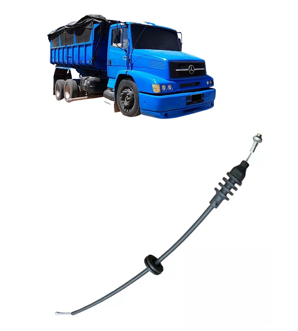 Cabo Abertura Capô Caminhão Mercedes-Benz 1618, 1620, 1938, 1989 a 2012 52 Cm Lado Direito