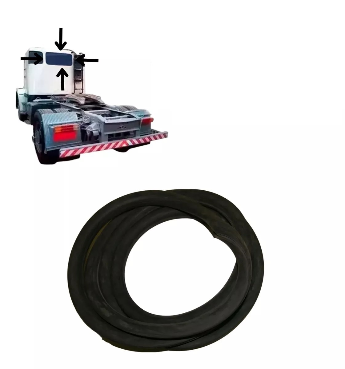 Borracha Vigia Caminhão Volvo XH 80 a 88 Vidro Maior