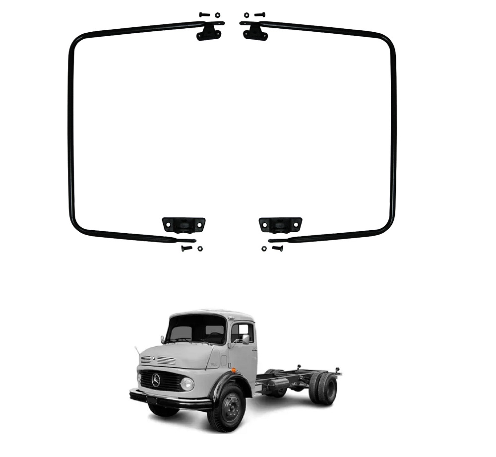 Par Braço Retrovisor Caminhão Mercedes-Benz 1313 a 2213 16mm Com Suportes