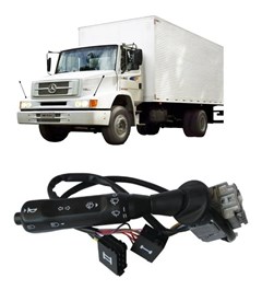 Chave de Seta Caminhão Mercedes-Benz 709, 1618, 1935, 1620, 1989 a 2012 Preta Bi-Volt 12 / 24