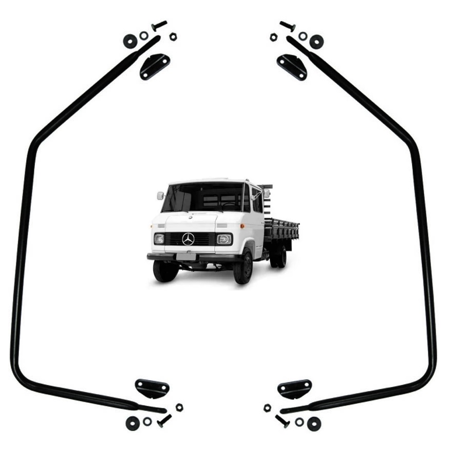 Par Braço Retrovisor Caminhão Mercedes-Benz 608, 708 de 1972 Até  1988 Longo - 18mm