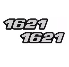Emblema Identificação Resinado Caminhão Mercedes-Benz 1621 - 01 Par