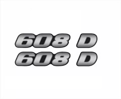 Emblema Identificação Resinado Caminhão Mercedes-Benz 608-D - 01 Par