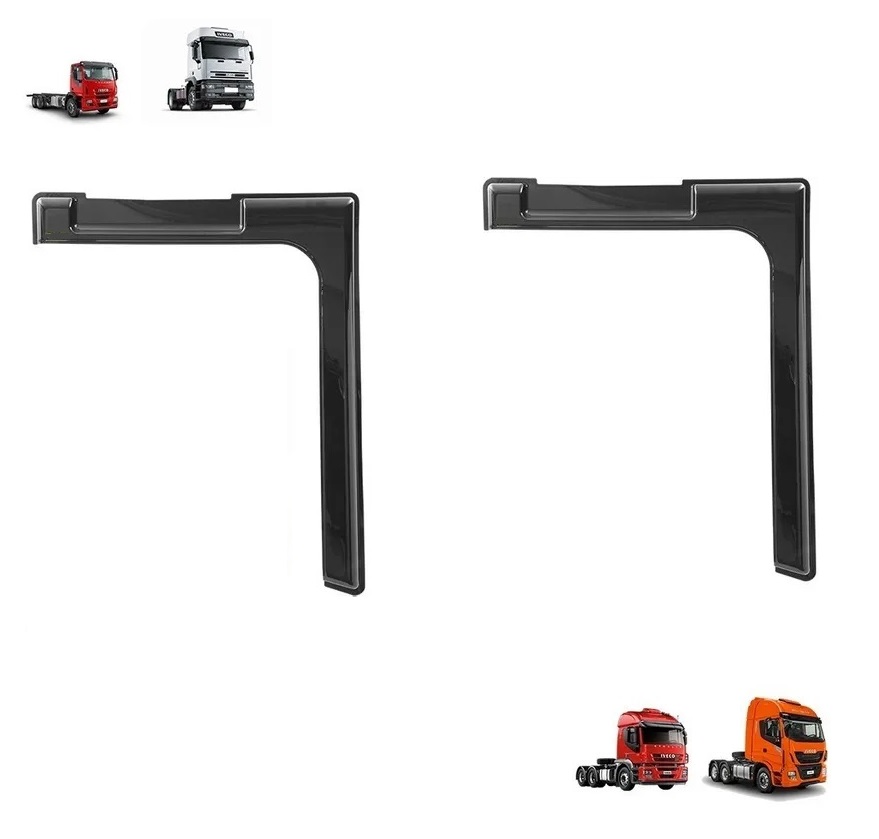 Par Calha Chuva Caminhão Iveco Stralis Longa Fume