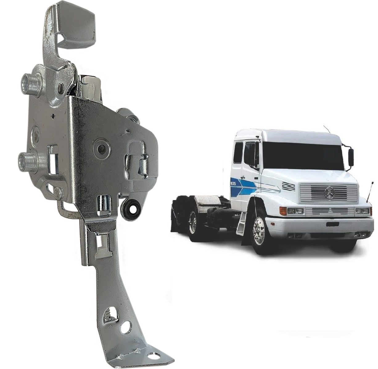 Fechadura Porta Caminhão Mercedes-Benz 709,1618, 1935 de 1989 até 1995 Interna Lado Direito - A6687207135